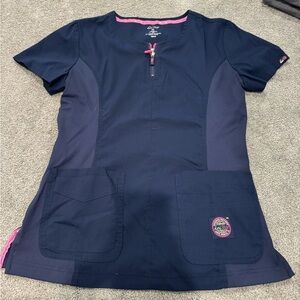 KOI Navy Scrub Top (medium)